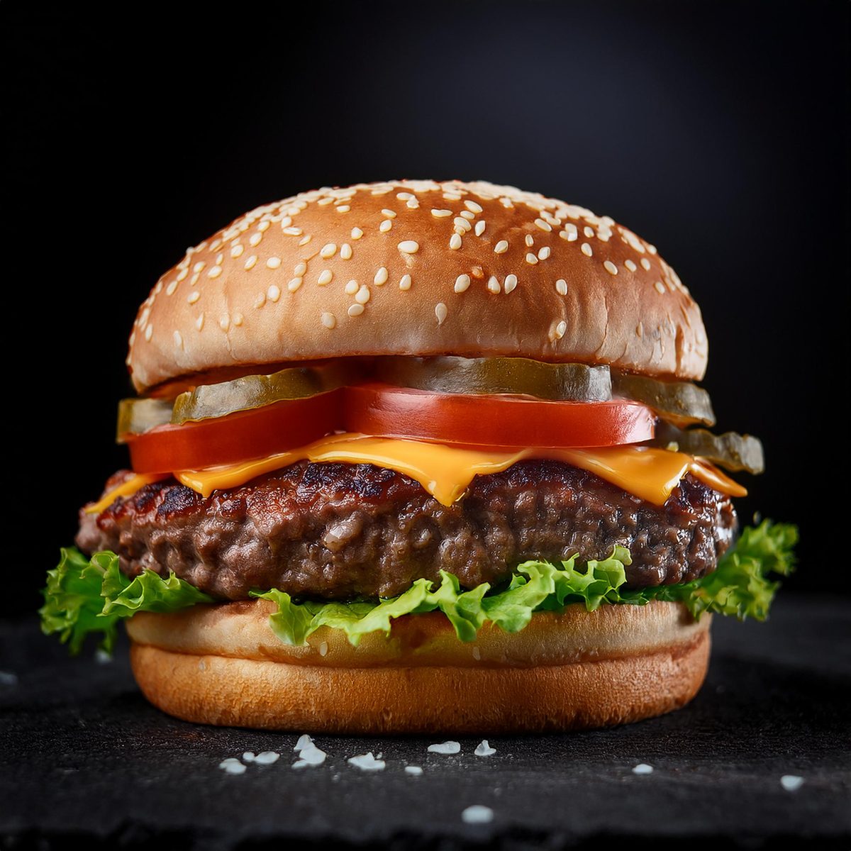 ムーンバーガーのハンバーガー